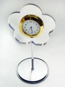 Cute Gray Concrete Desk <b>Clock</b> with <b>Mechanical</b> Movement Needle Display Projection Function - Product Image 5
