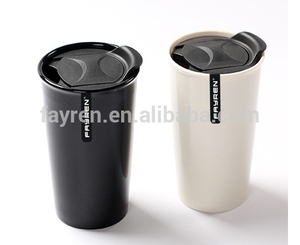 15 oz doble pared personalizado cerámica Starbuck viajes <span class=keywords><strong>taza</strong></span> de café <span class=keywords><strong>con</strong></span> <span class=keywords><strong>tapa</strong></span> - Product Image 6