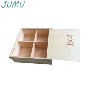Diseño personalizado tapa deslizante 4 compartimiento de <span class=keywords><strong>madera</strong></span> de pino de la <span class=keywords><strong>caja</strong></span> de regalo - Product Image 3