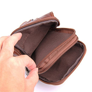 <span class=keywords><strong>Riñonera</strong></span> de <span class=keywords><strong>Cuero</strong></span> Genuino Marrón para Hombre - Product Image 6
