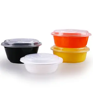 450/700/1000ml Disposable pp take away bowl with lid for fruit and vegetable salad packaging microwave take away soup bowl