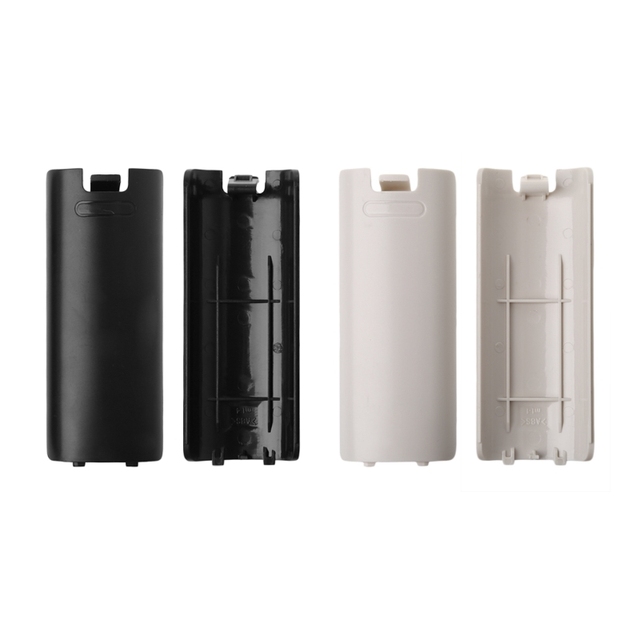 Wholesale New Plastic Battery Back Door Cover Lid Shell Replacement for Wii Remote Controller Battery Door Black White FAST SHIP