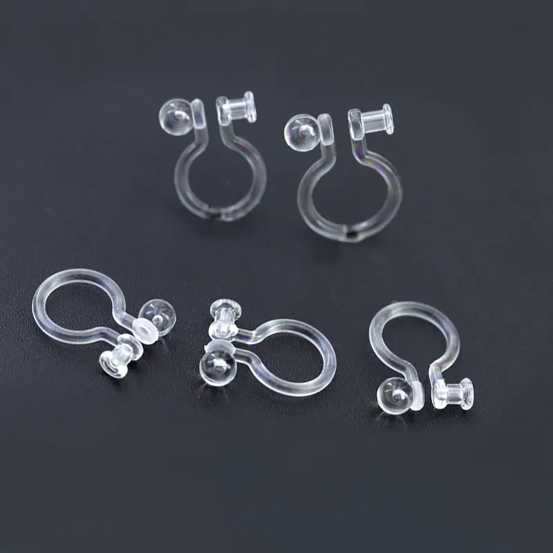 Accessories Ear Clip Japanese Style Invisible Plastic Earrings Accessories Enlarged Version Resin Ear Clip 0.75mm Hole