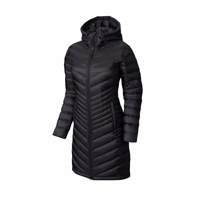 RYH705 Fashion long polyester hooded padded jacket coat padded jackets plus size woman for women