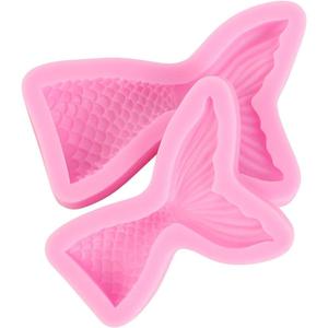 Mermaid tail shaped fondant silicone molds for cake decorating