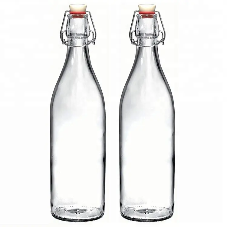 33.75 Oz Giara الزجاج زجاجة مع قبعات سدادة قنينة سوينغ الأعلى الخل النفط زجاجة المشروبات