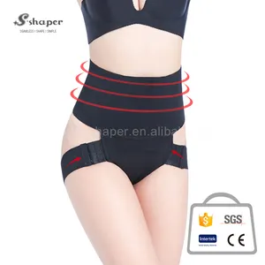 S-SHAPER กางเกงขาสั้นเอวสูงปานกลางสำหรับผู้หญิงสายรัดแบบปรับได้รูปทรงพลัสไซส์ - Product Image 1