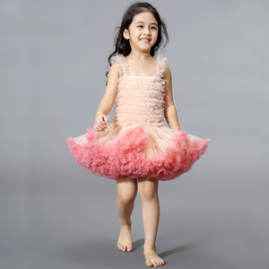Abito Tutu per Bambine, Abbigliamento Boutique all'Ingrosso, Vestito <span class=keywords><strong>da</strong></span> Festa per Bambine con Morbido Tulle e Volant per Danza - Product Image 1