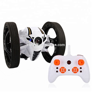 Cool 2.4g <strong>RC</strong> <strong>Remote</strong> <strong>Control</strong> Jumping Bounce Car Robot Speed <strong>Switch</strong> with Shock Resistance Flexible Wheels LED Light Metal Material - Product Image 3