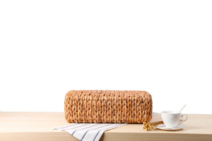Fashion Trend Women Lady <strong>Summer</strong> <strong>Bag</strong> Square Big Capacity Beach Straw Hand <strong>Bag</strong> With Wood Handle - Product Image 5