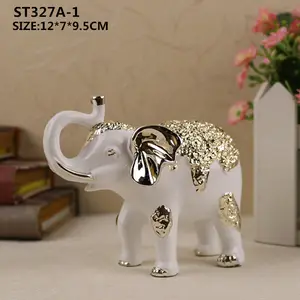 Trang trí thủ công craft resin tượng động vật cặp vợ chồng đáng yêu voi bức tượng