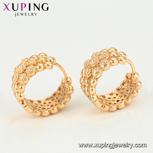 95519 joyería de moda xuping níquel deslumbrante girasol cuentas 18 K oro pendiente del aro - Product Image 5