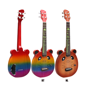 Pas cher prix instruments de musique de bande <span class=keywords><strong>dessin</strong></span>ée acajou ukulélé concert électrique - Product Image 1