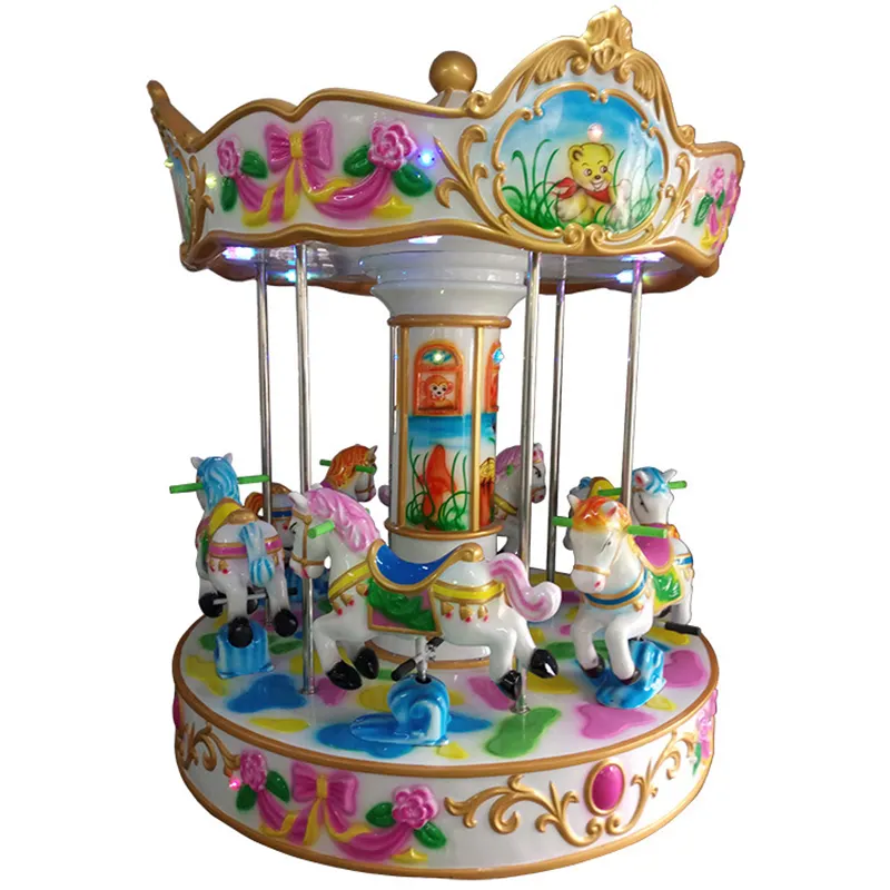 2018 hot selling children musical six people merry go round kids carousel rides for sale