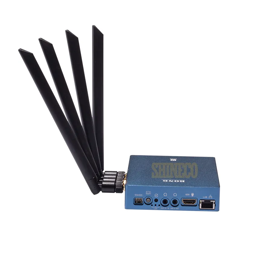 4K FPS Video HD 3 Sim Card H.264 H.265 Encoder Bonding supporto HTTP, RTSP, RTMP, UDP, Unicast, multicast, HLS, RTP