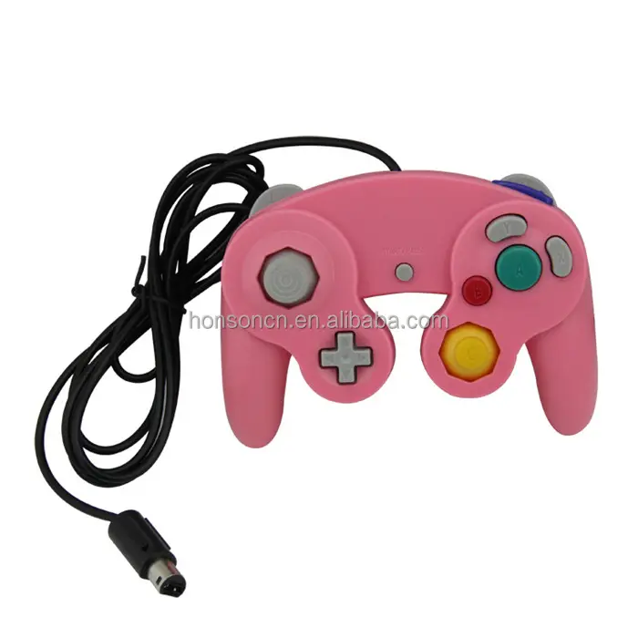 Pink Berkabel Pengendali Game Gamepad Joystick untuk NGC NINTEND GC Game Cube
