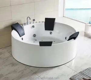 室内圆形浸泡浴缸按摩浴缸4人水疗浴缸Q409