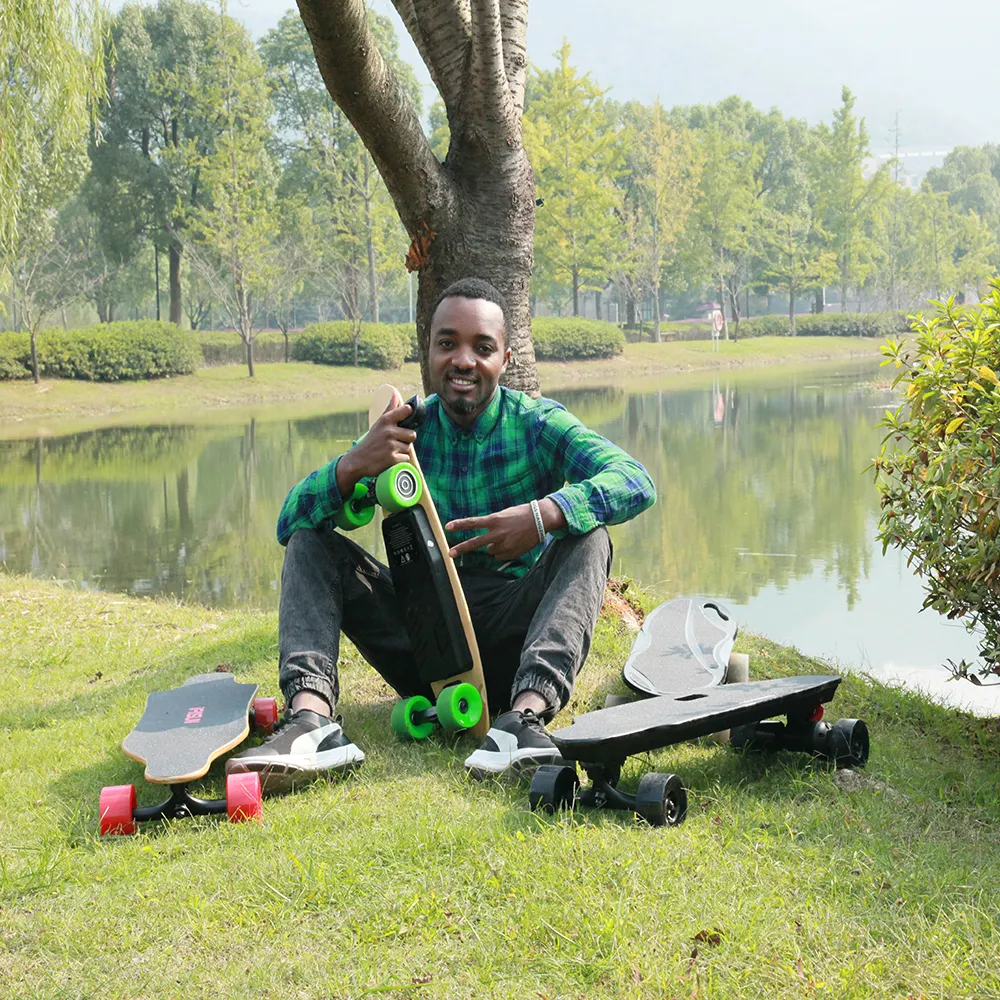 IFASUN Booset Papan Seluncur Elektrik, Skateboard Longboard Serat Karbon Hub Motor Kekuatan Motor Dek Kosong