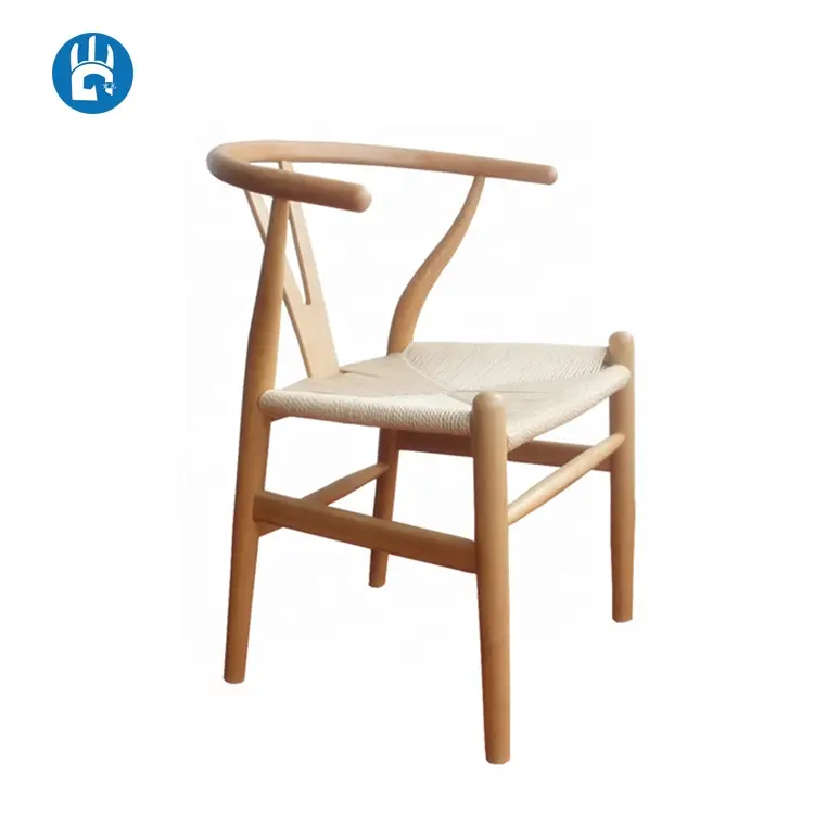 Rattan seat solid ash wood hans wegner designer Y dining chair