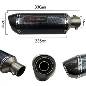 รถจักรยานยนต์ไอเสีย Muffler สำหรับ150-300cc D102ระบบไอเสีย