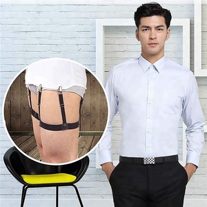Wholesale Elastic Adjustable 2.5cm 1.5cm Non-slip Locking Mens Shirt Garters <strong>Suspender</strong> <strong>Belts</strong> - Product Image 6