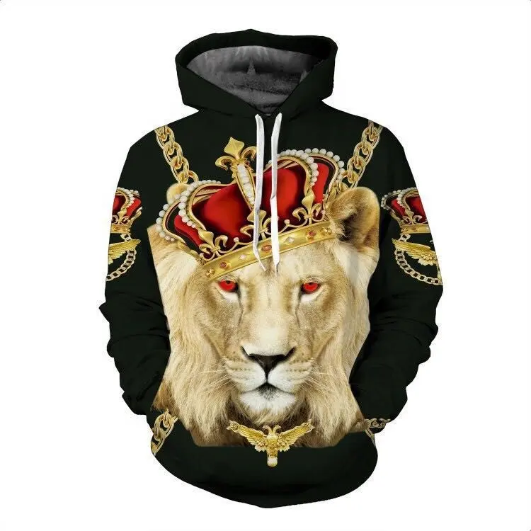 Bulk wholesale 3d printed sublimation polyester animal mens oem hoodie with private label