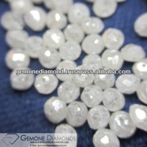 Perles de diamant rondes facettées blanches authentiques à prix de gros, perles de diamant blanches, perles de diamant de 2 à 3 mm - Product Image 2
