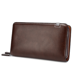 Borsa a Mano da Uomo con Doppia Cerniera, Portacellulare Multi-scomparto, Portafoglio Lungo alla Moda, Borsa da Lavoro Capiente - Product Image 3