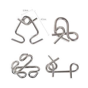 Giochi <span class=keywords><strong>di</strong></span> Puzzle con Fili Metallici Cinesi Divertenti, <span class=keywords><strong>Rompicapo</strong></span> in <span class=keywords><strong>Metallo</strong></span> per Allenamento Mentale - Product Image 5
