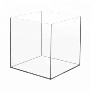 8x8x8 इंच स्पष्ट plexiglass 5-पक्षीय एक्रिलिक प्रदर्शन घन बक्से