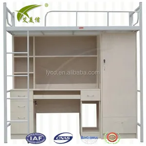 Litera metálica con taquilla, escritorio y armario con mesa y estantería - Product Image 1