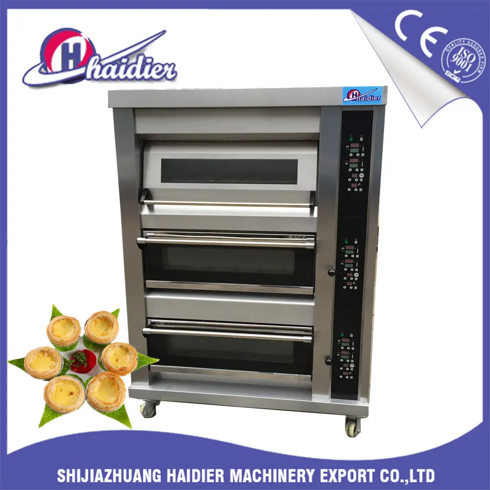 Biscuit Mesin/Tiga Deck Oven Gas Hamburger Panggangan Mesin/Burger Bun Toaster Harga