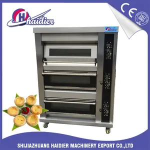 Biscuit máy nhà máy/ba decks gas lò bánh hamburger nướng máy/burger bun nướng bánh mỳ giá