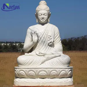 Cheap Price Antique Meditation Buddha Sculpture Natural Stone Marble Buddha Carving Statue NT-MSZ018