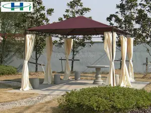 3X3M Khung Thép Polyester Ngoài Trời Pavillion Vườn Đồ Nội Thất Gazebo