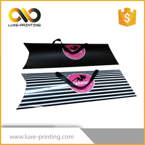 <span class=keywords><strong>Custom</strong></span> Made Recyclé Brun Kraft Papier Oreiller Boîte/Sac avec Logo Imprimé pour le Cadeau/Savon/Tissu/JewelryPackaging - Product Image 2
