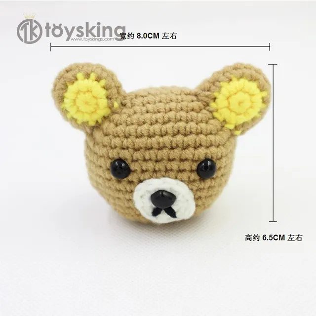 Hot Koop Gebreide Speelgoed Dier Beer Patronen Hand Gehaakte Amigurumi Voor Baby Kids Doek Accessoires