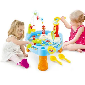 Samtoy brinquedo musical de plástico, para crianças, brinquedo magnético com luz para brincar na água