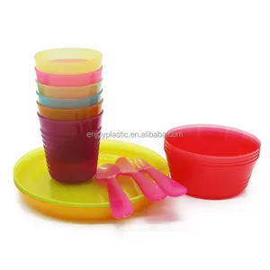 Bpa Gratis Plastic Servies Sets Op Maat Voor Buiten Diner Sets Voor Kinderen Gerecht Set Diner Serviesgoed Borden