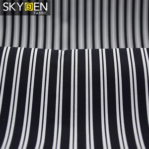 Skygen thương hiệu Tùy chỉnh màu đen và trắng sọc vải sọc Mens Áo sơ mi 100% cotton satin sọc vải - Product Image 1