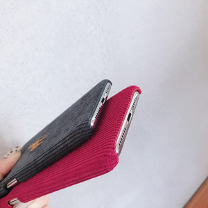 แฟชั่น Corduroy สำหรับ <span class=keywords><strong>iPhone</strong></span> <span class=keywords><strong>XS</strong></span> MAX XR สำหรับ <span class=keywords><strong>iPhone</strong></span> 7 8 6 S 6 plus X กระต่ายน่ารักเย็บปักถักร้อยกรณีปกแข็ง - Product Image 4
