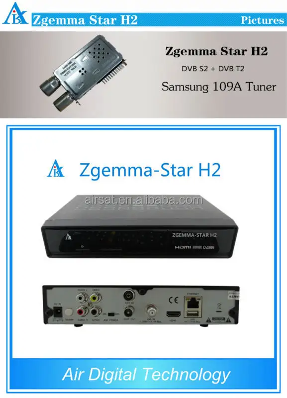 DVB-T2/c + DVB-S2 zgemma-star h2 original enigma2, linux, os openatv