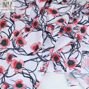 Nanyee-tela de poliéster estampada para vestido, textil rojo, <span class=keywords><strong>Ipomoea</strong></span> - Product Image 4