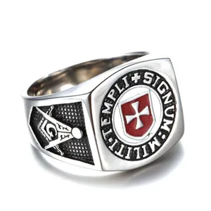 Homme Rocker Biker Anneau de Croix Templiers Unique En Acier Inoxydable Bijoux Bague Exquise