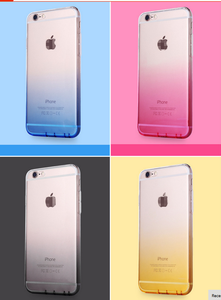 Mejor venta de silicona caso móvil para iPhone 6 s caso de tpu transparente gradiente - Product Image 6