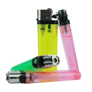 Factory wholesale disposable plastic five color gas flint lighter