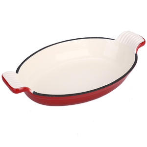 <span class=keywords><strong>Plat</strong></span> <span class=keywords><strong>à</strong></span> gratin en fonte émaillée Sizzle & Serve allant au four - Product Image 3