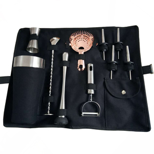 Bartender <strong>Set</strong> 9Pcs Wine Tools Bar Drink <strong>Cocktail</strong> Mixer <strong>Mixing</strong> Kit With Carry Case for Cambodia Tennent's Lager Voli Mathilde - Product Image 3