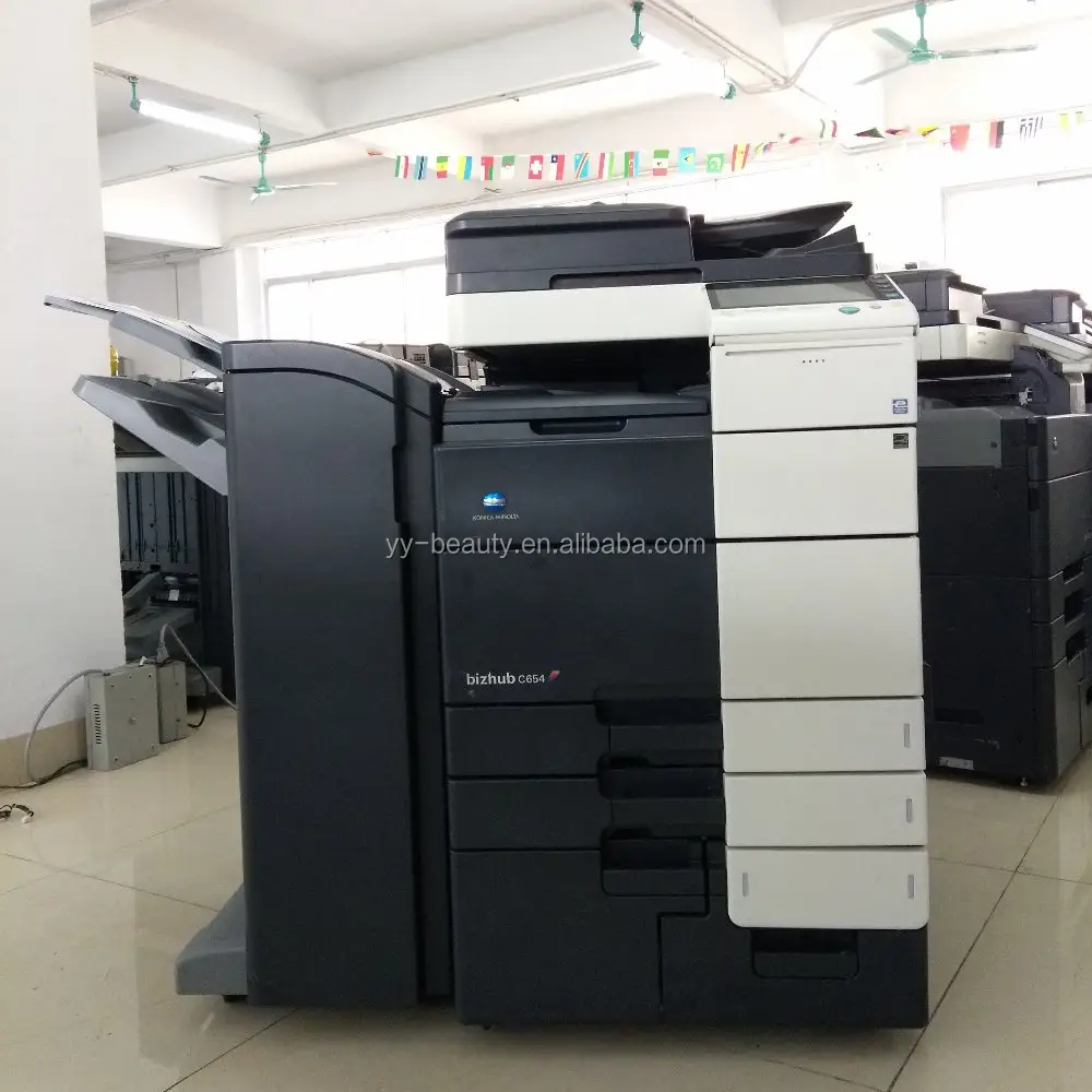 เครื่องพิมพ์สำเนาดิจิทัลความเร็วสูง,ครบชุดพร้อมตัวพิมพ์สำหรับ Konica Minolta Bizhub C754 C654เครื่องถ่ายเอกสารมือสอง