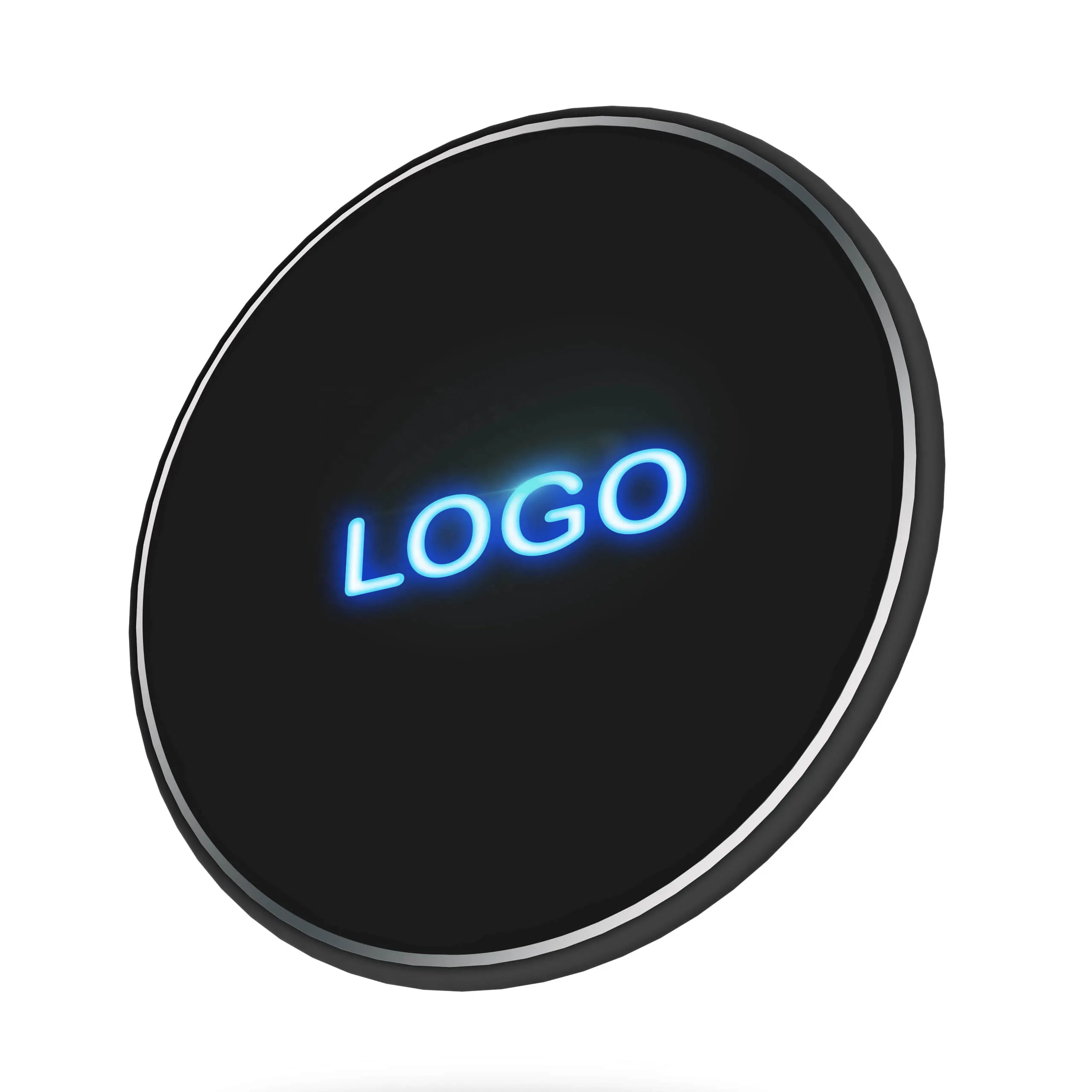 Promotion gifts Led wireless charger for iphone 12 xs xr custom logo quick charging pad for huawei P30 P20